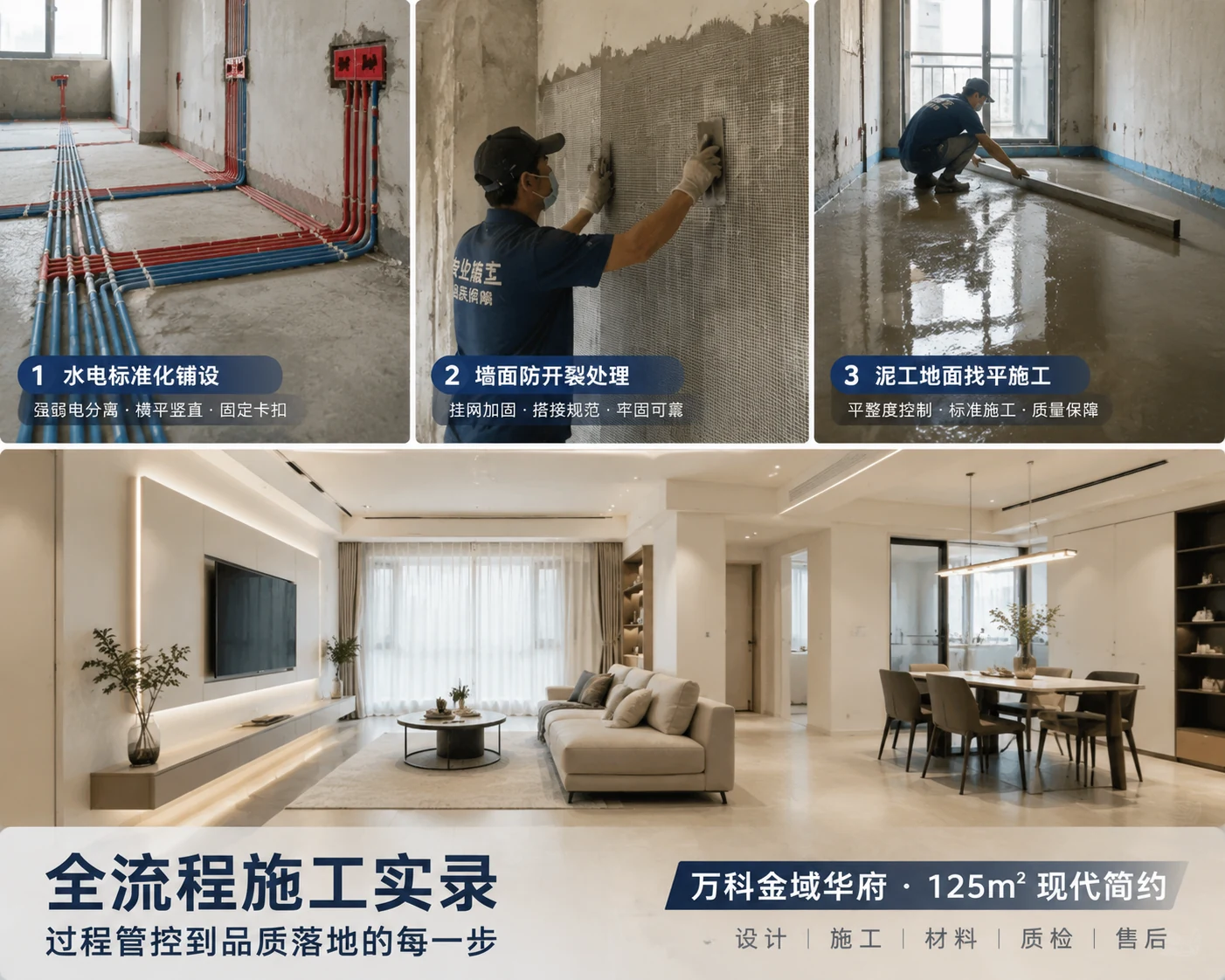 厦门千达成装饰湖里万科金域华府125㎡现代简约