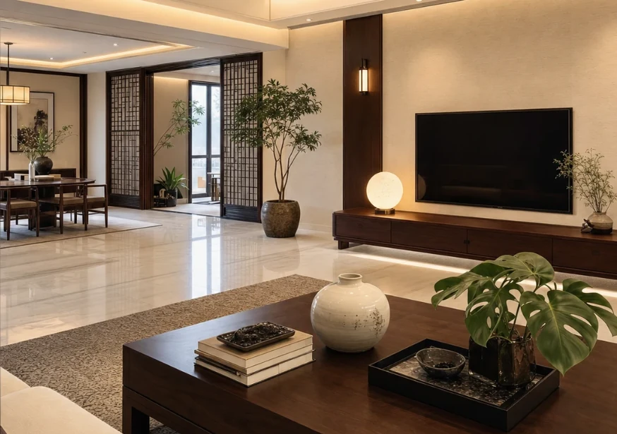 厦门千达成装饰建发中央天悦130㎡新中式闽南风装修案例,融入闽南红砖元素与改良国风设计,依托168项工艺节点与防潮专利工艺,呈现同安核心高端住宅定制整装实景