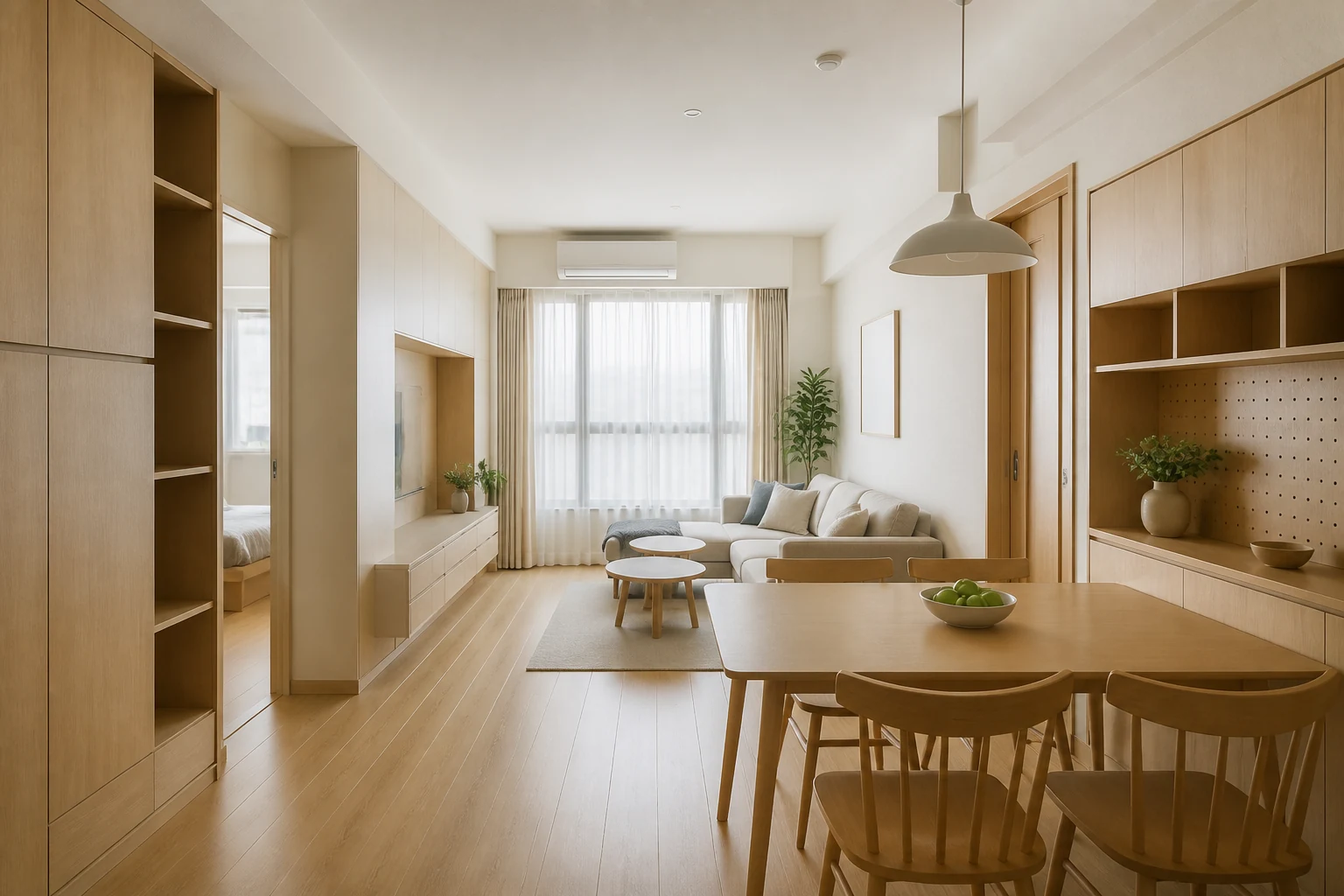 厦门住宅装修施工与全屋定制空间,展示品质工艺、收纳规划和温暖自然光下的家居细节
